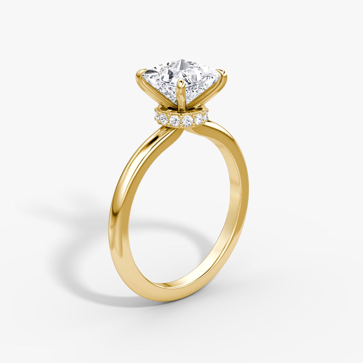 Princess Secret Halo Diamond Ring