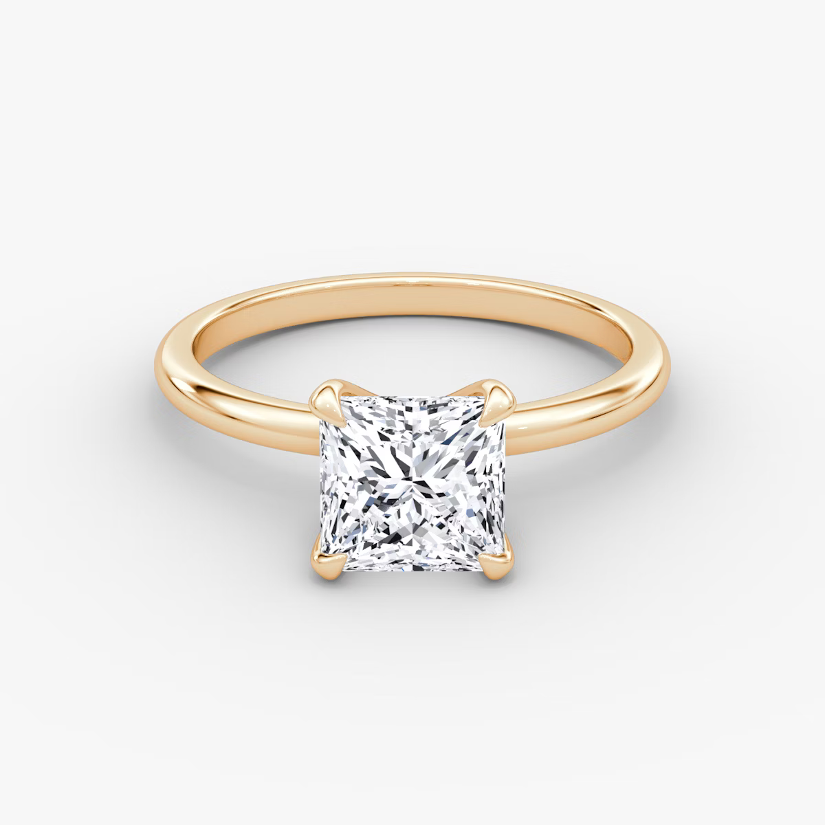 The Classic Princess Solitaire Diamond Ring