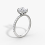 Princess Hidden Halo Diamond Ring with Pavé Setting