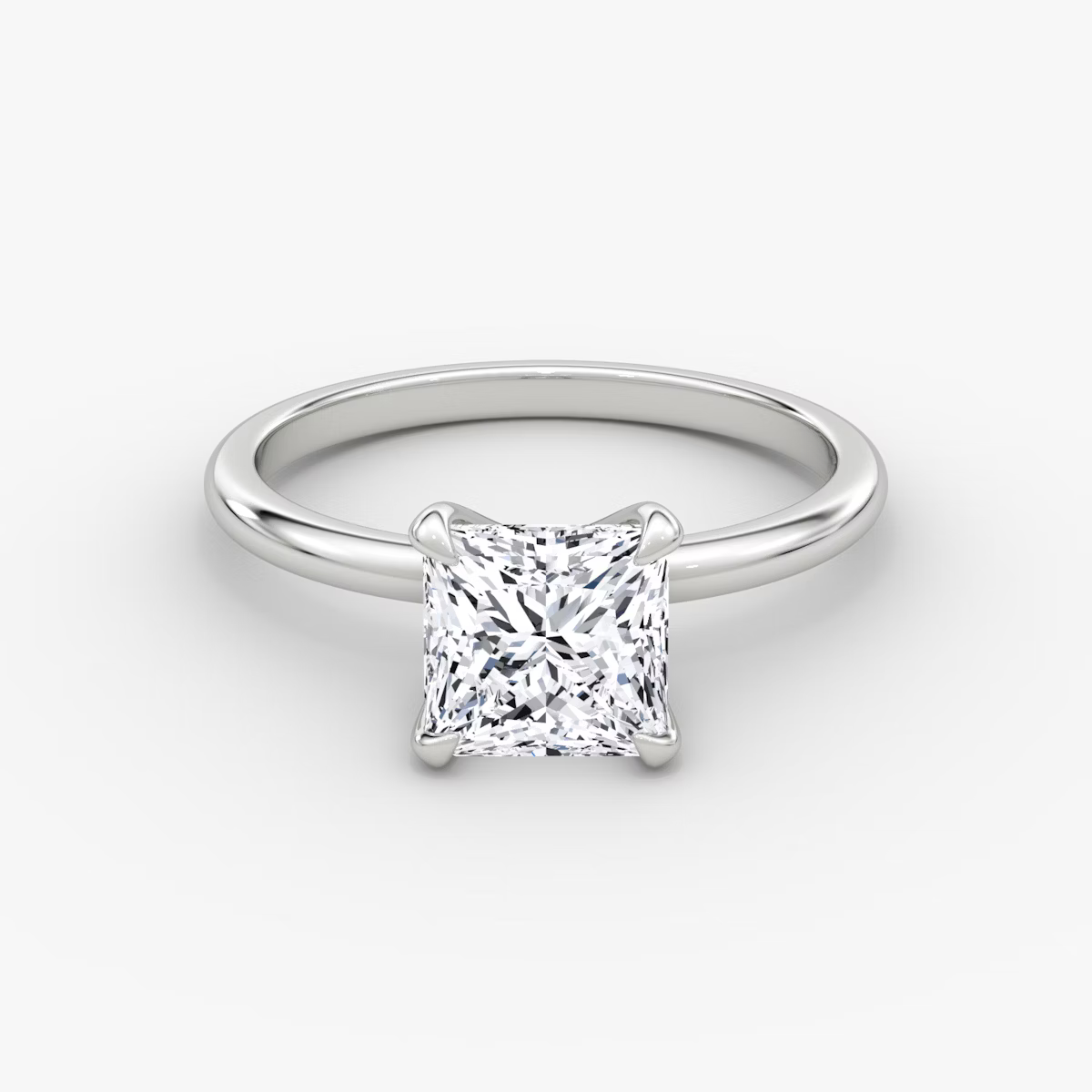 The Classic Princess Solitaire Diamond Ring