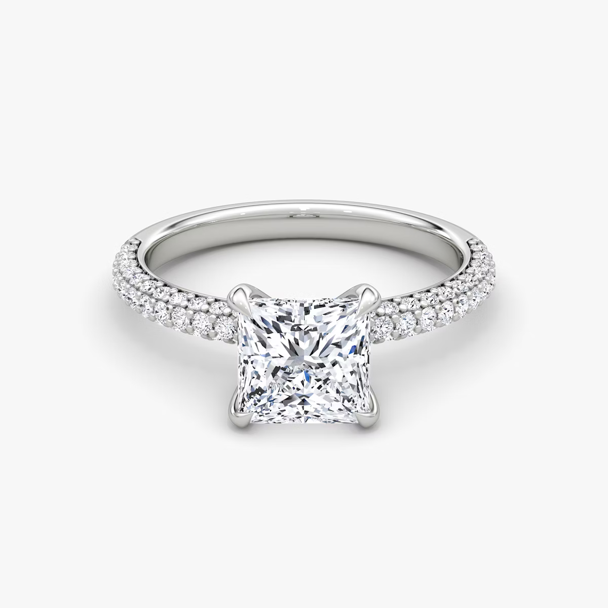 The Luxe Princess Diamond Pavé Ring