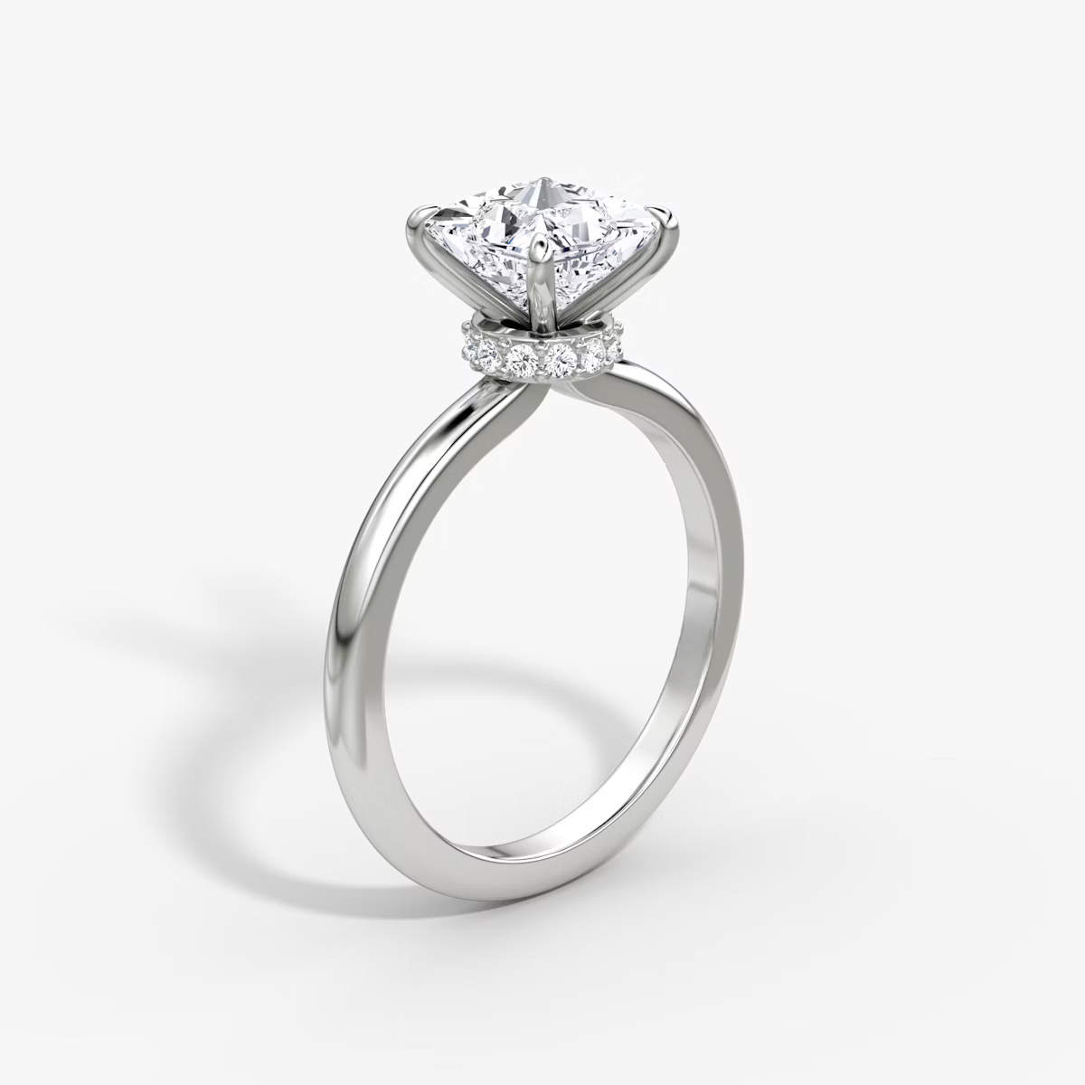 Princess Secret Halo Diamond Ring