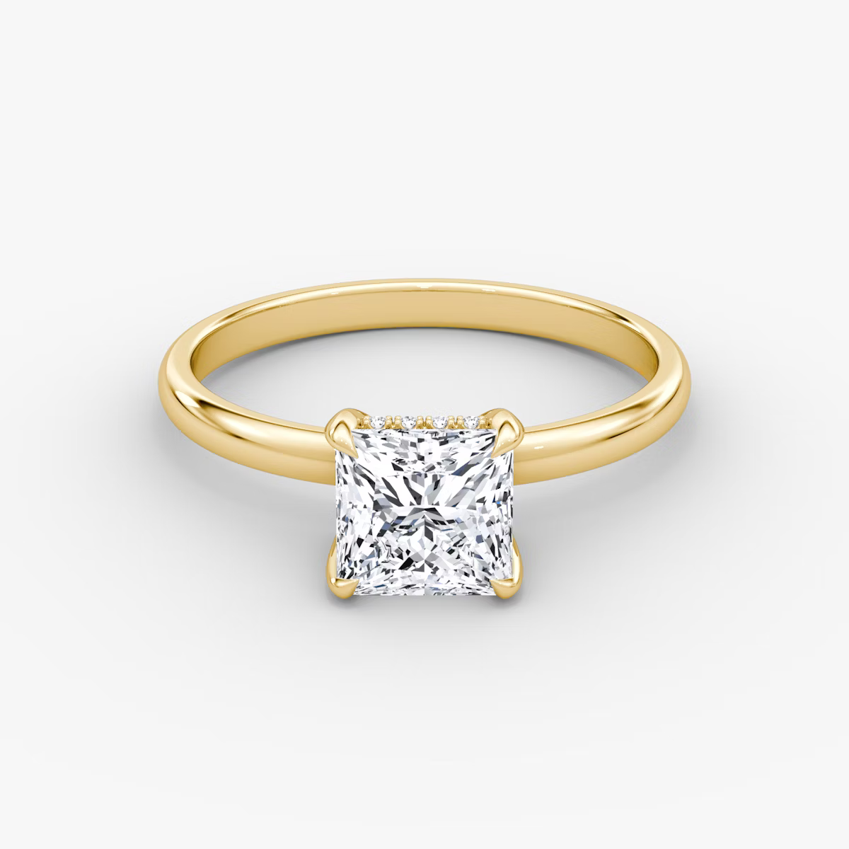 Princess Hidden Halo Diamond Ring