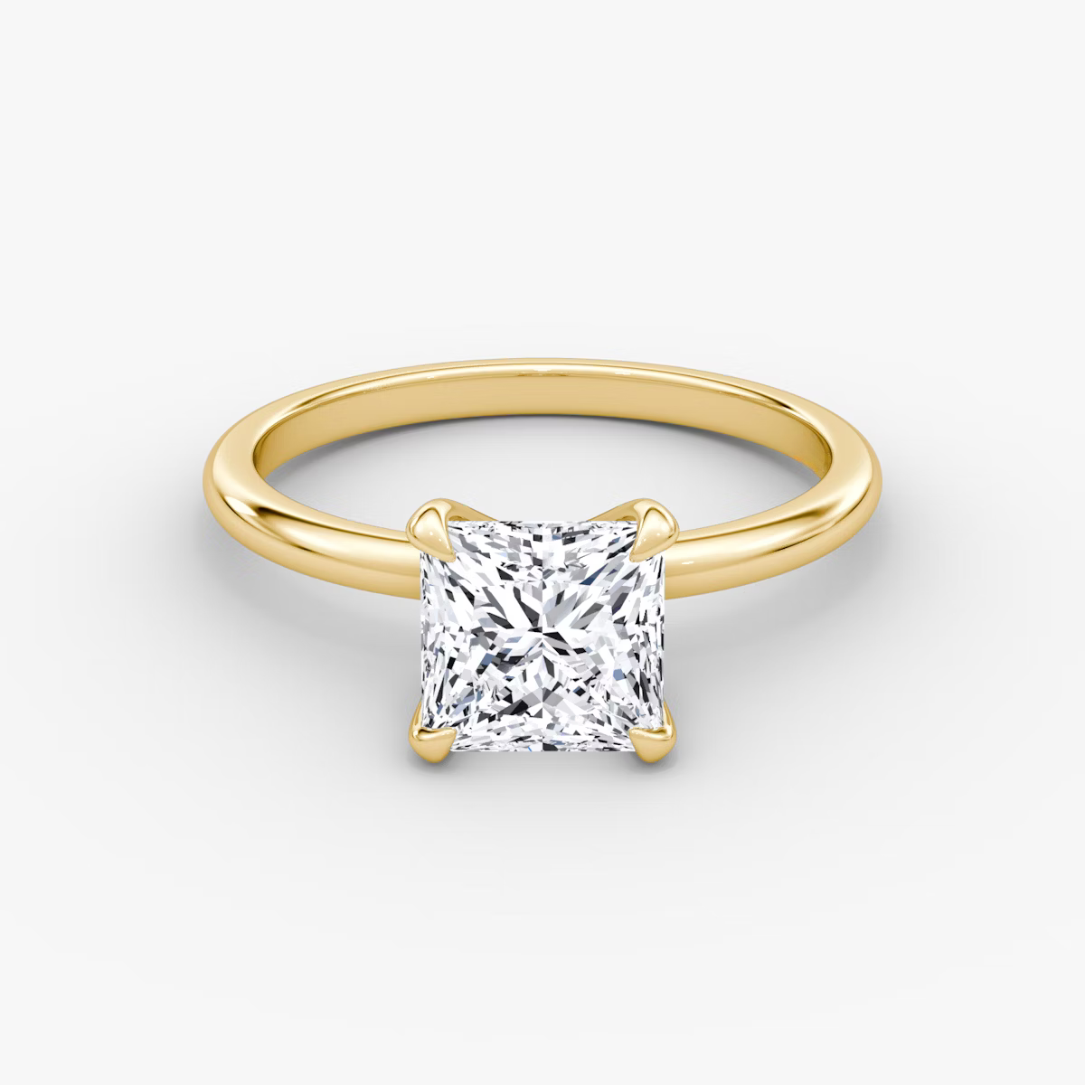 The Classic Princess Solitaire Diamond Ring