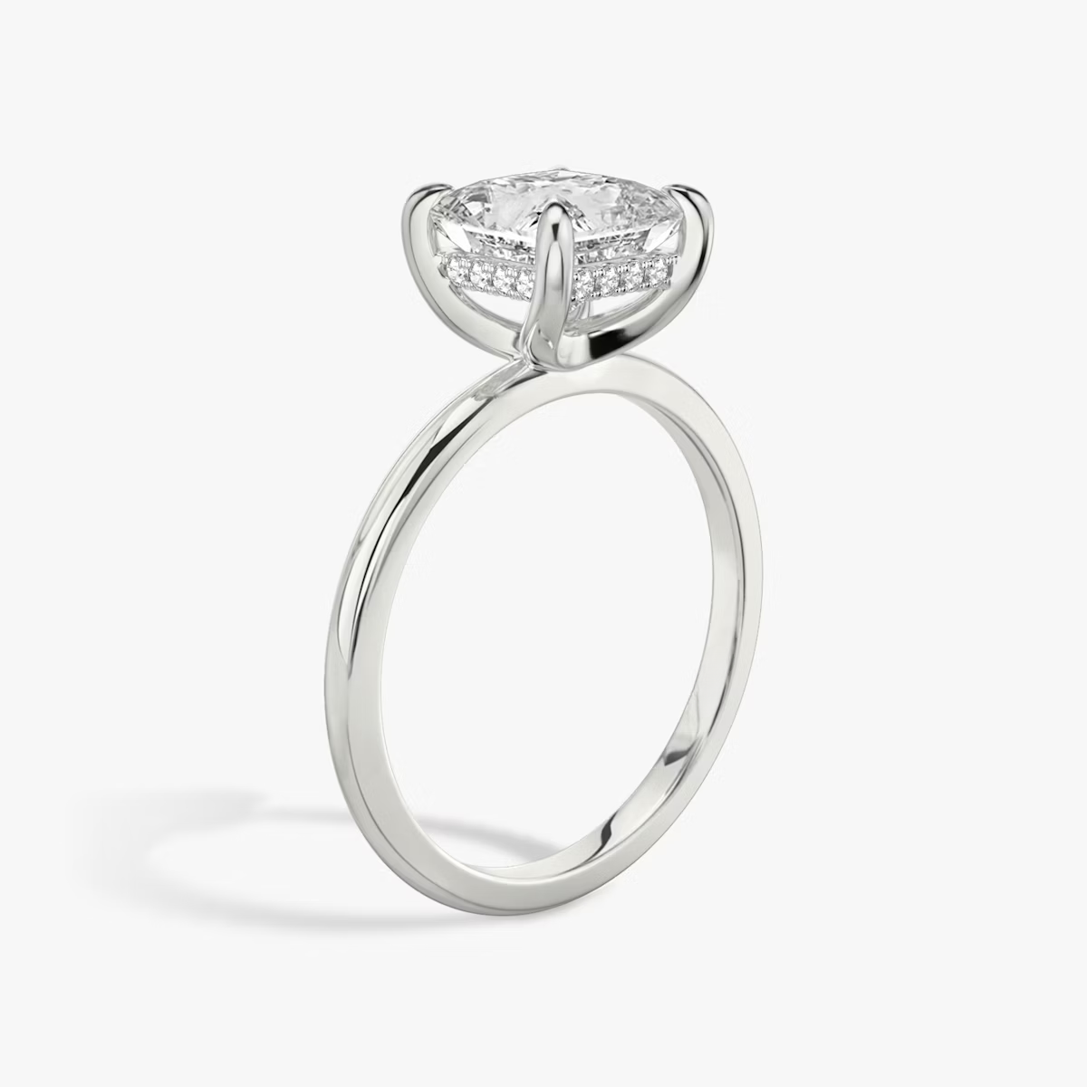 Princess Hidden Halo Diamond Ring