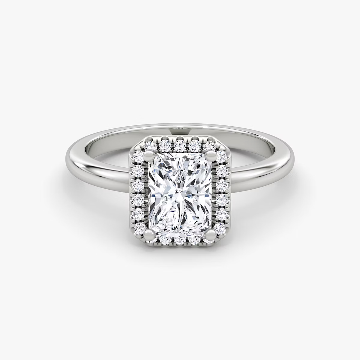 The Halo Radiant Diamond Ring