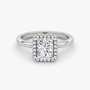 The Halo Radiant Diamond Ring