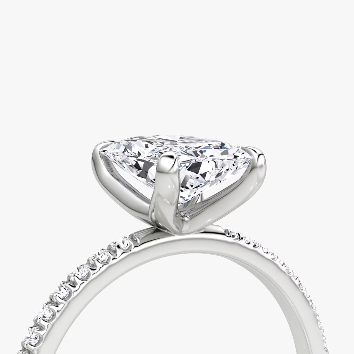 The Classic Radiant Diamond Pavé Ring