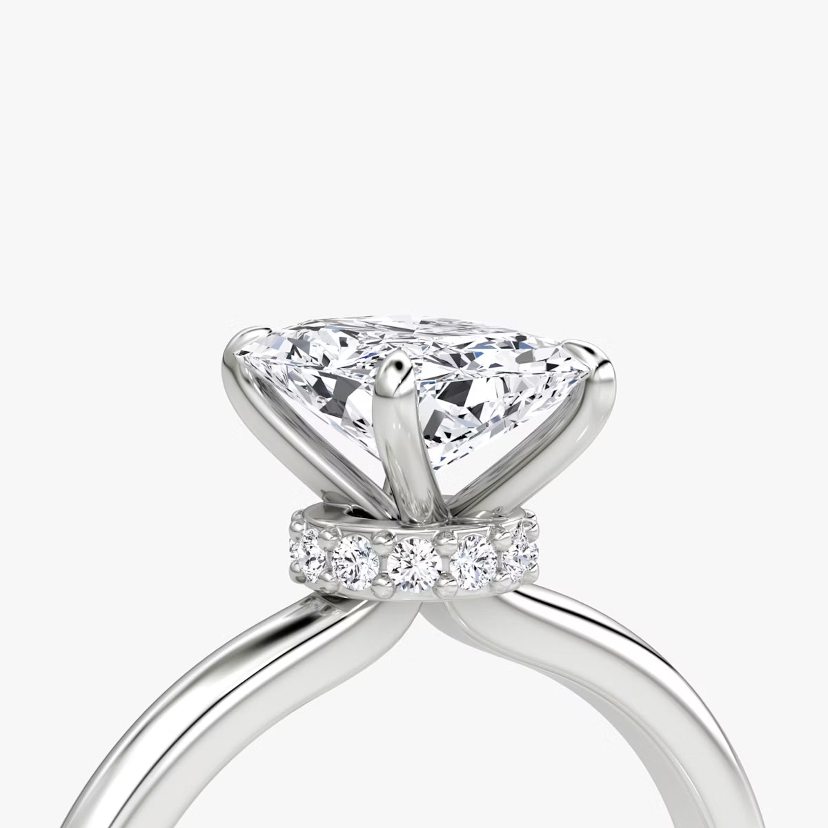 Radiant Secret Halo Diamond Ring