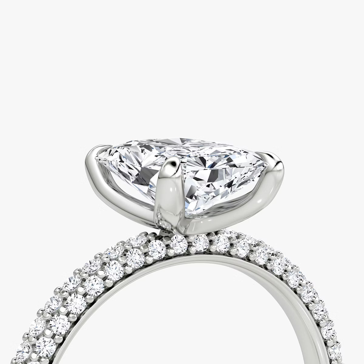 The Luxe Radiant Diamond Pavé Ring