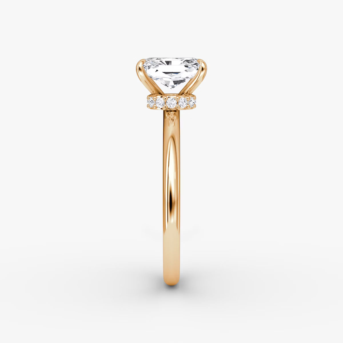 Radiant Secret Halo Diamond Ring