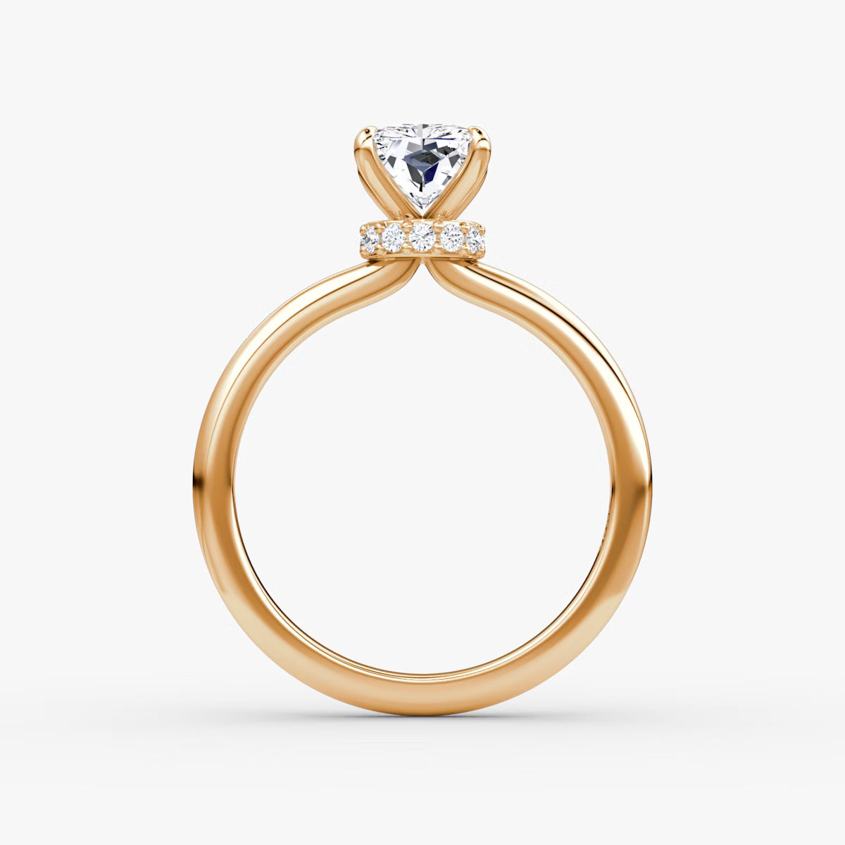 Radiant Secret Halo Diamond Ring