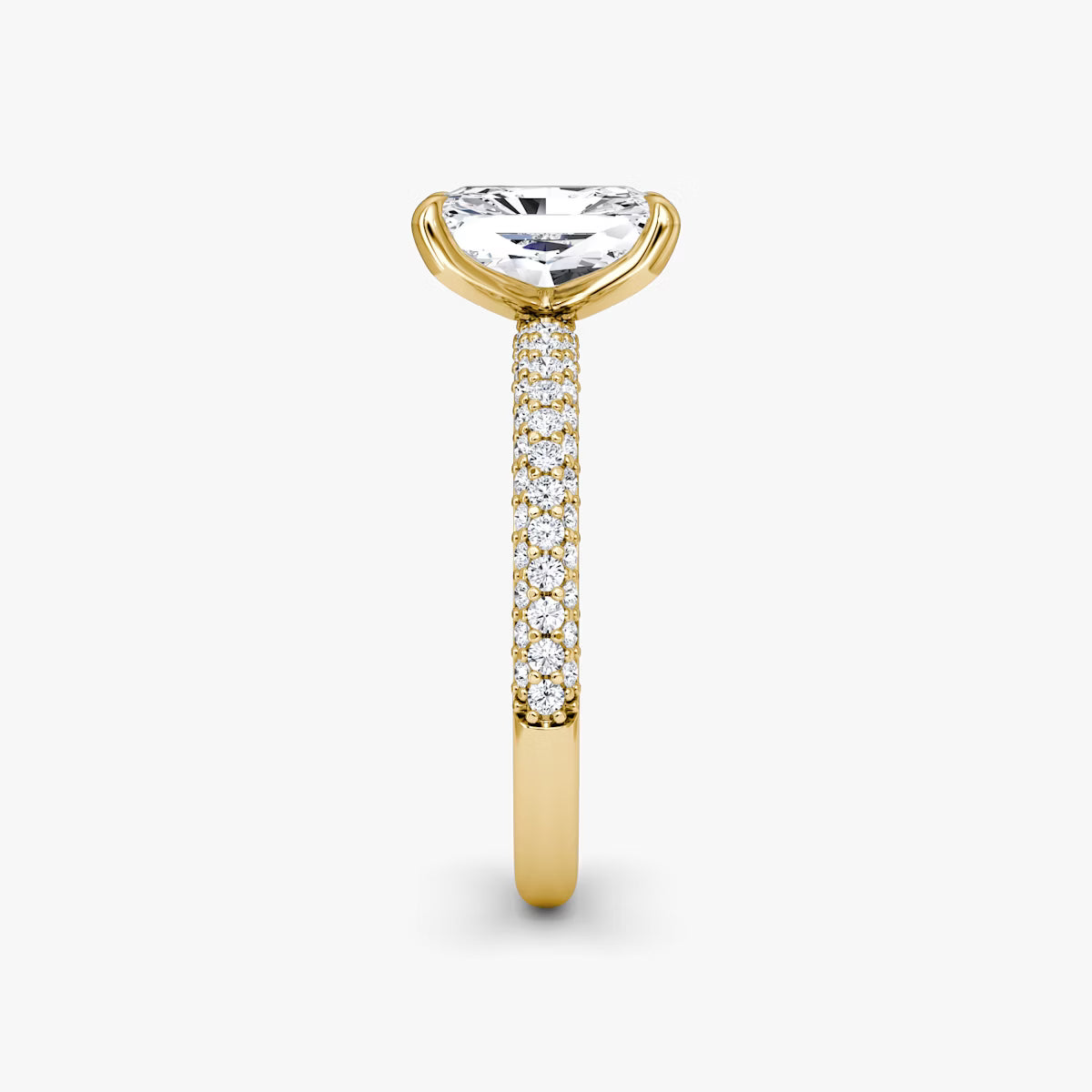 The Luxe Radiant Diamond Pavé Ring