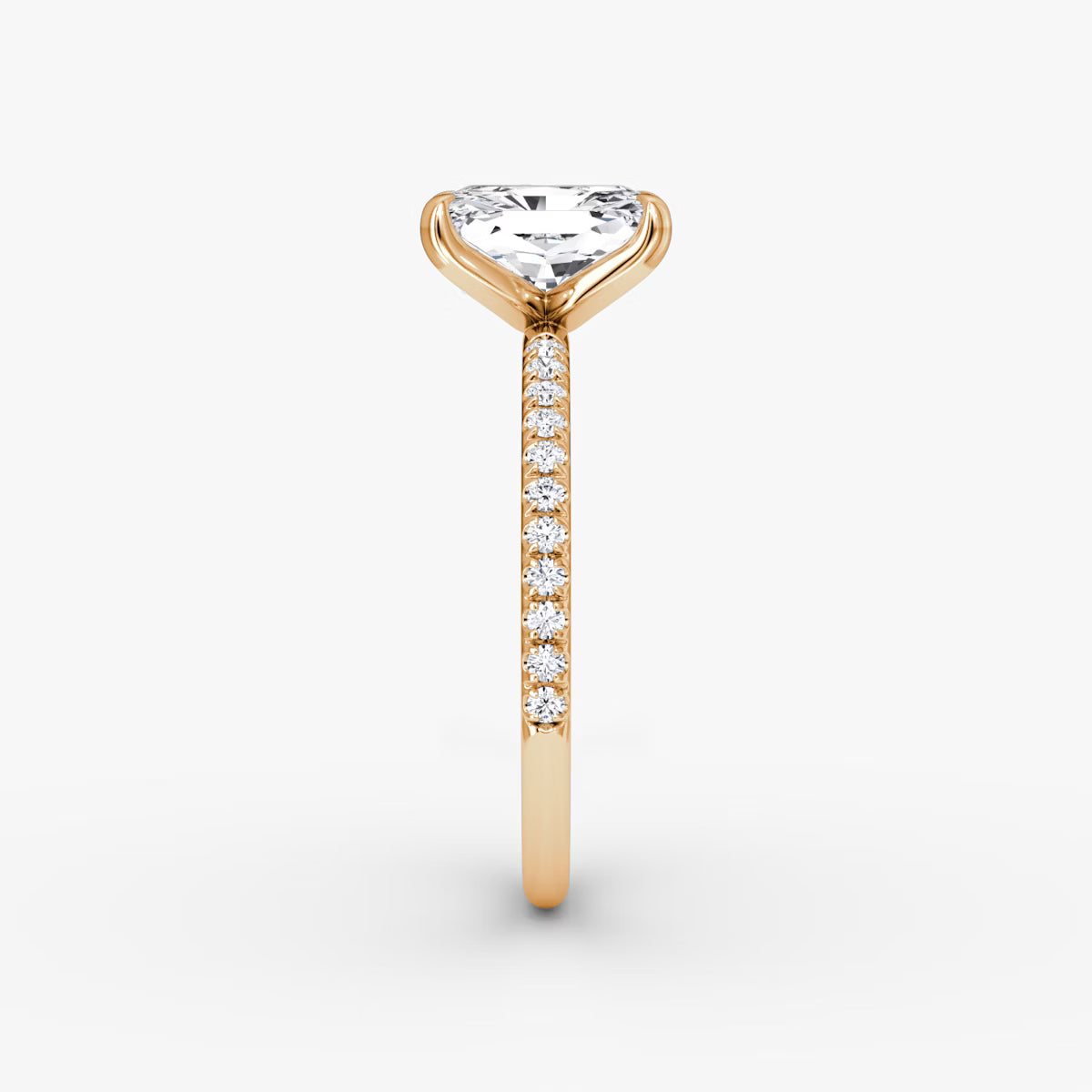 The Classic Radiant Diamond Pavé Ring