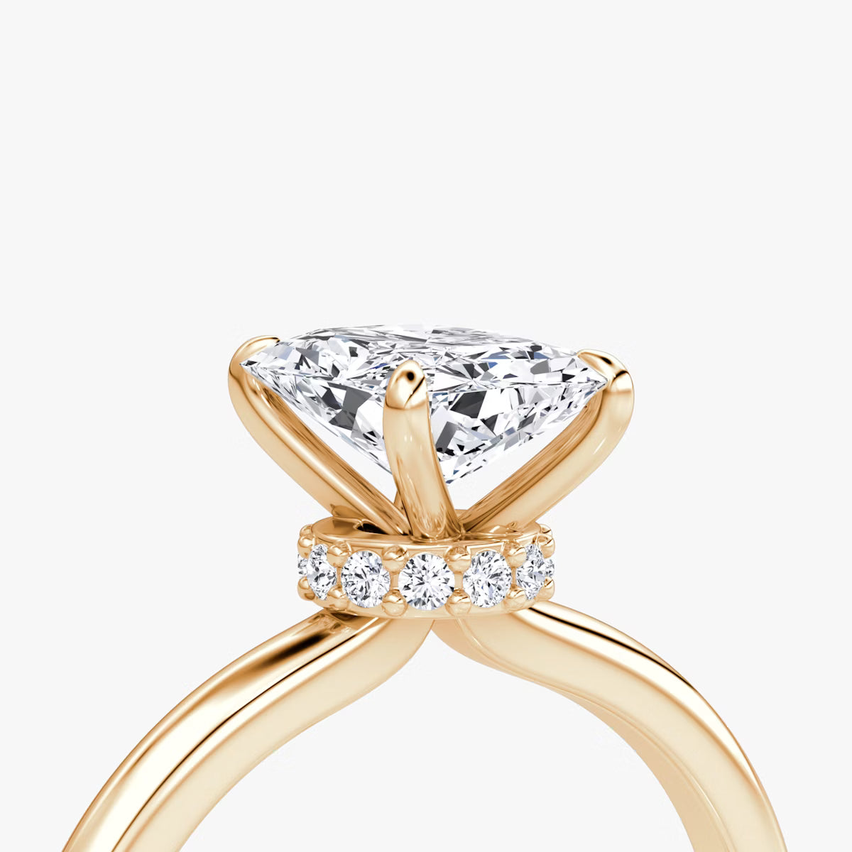 Radiant Secret Halo Diamond Ring