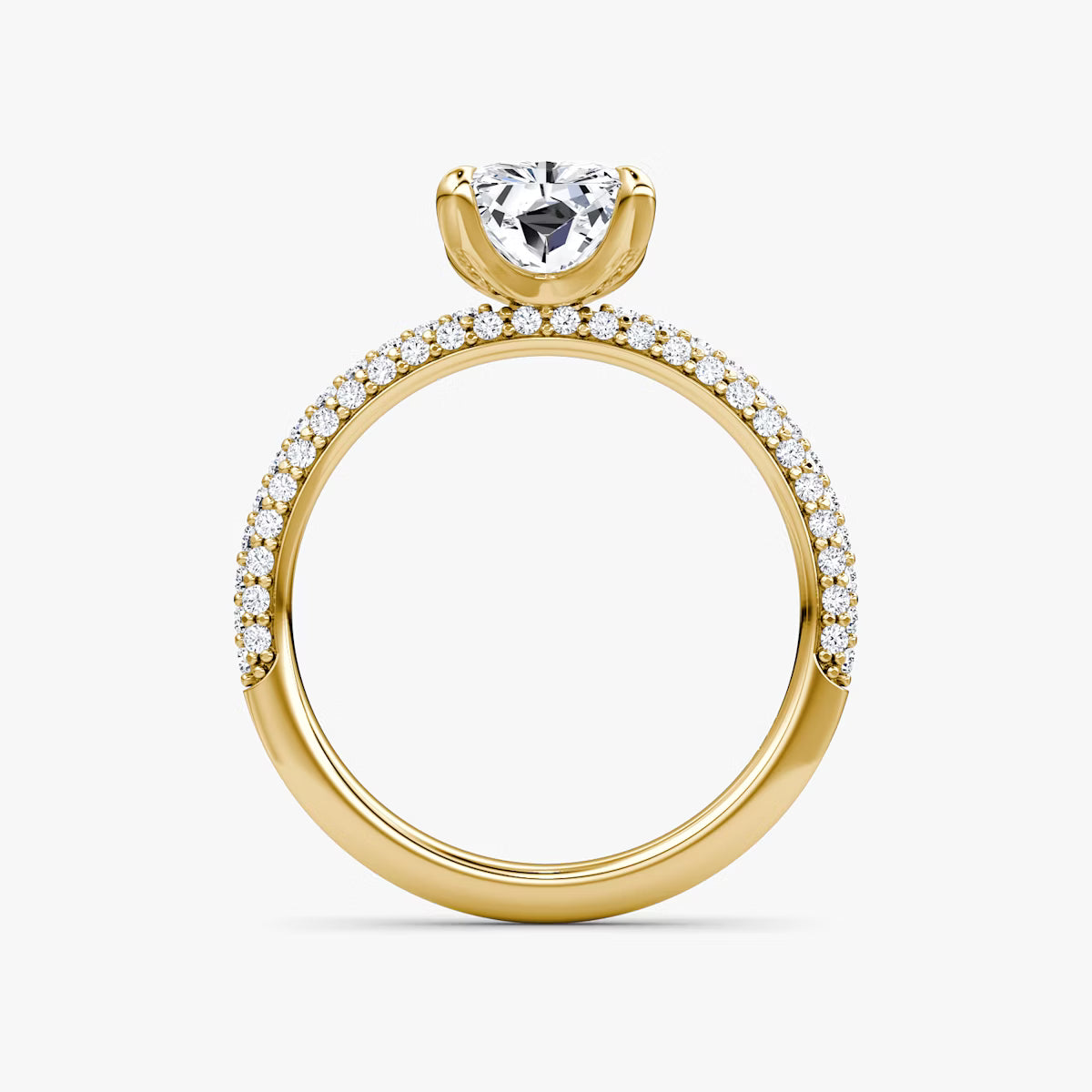The Luxe Radiant Diamond Pavé Ring