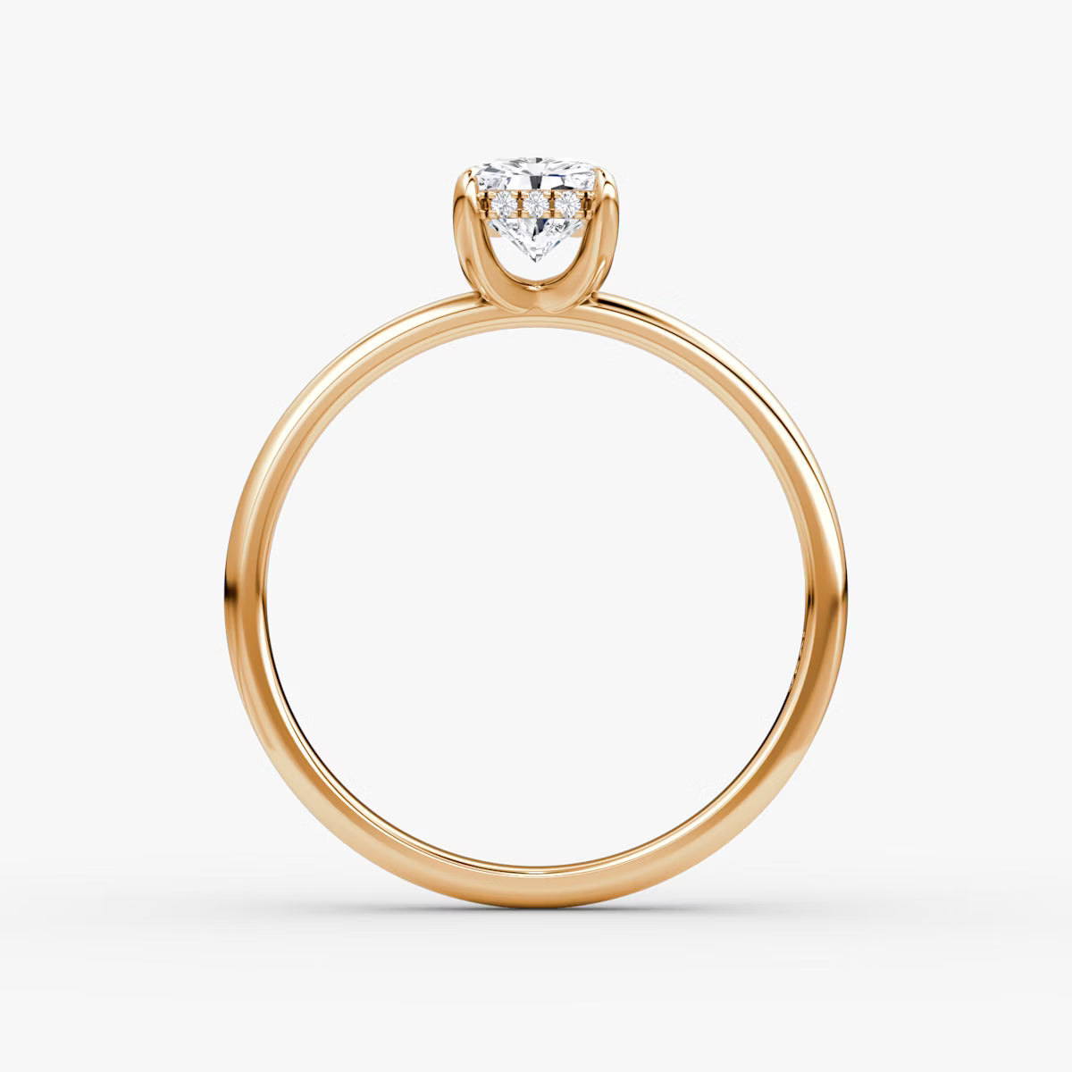 Radiant Hidden Halo Diamond Ring