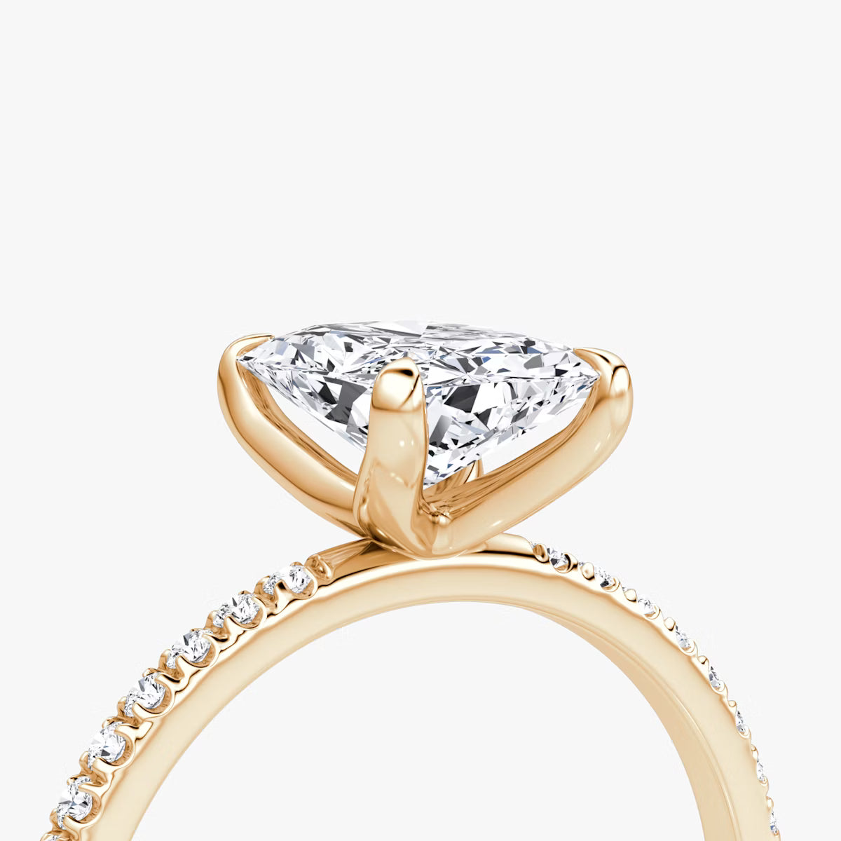 The Classic Radiant Diamond Pavé Ring