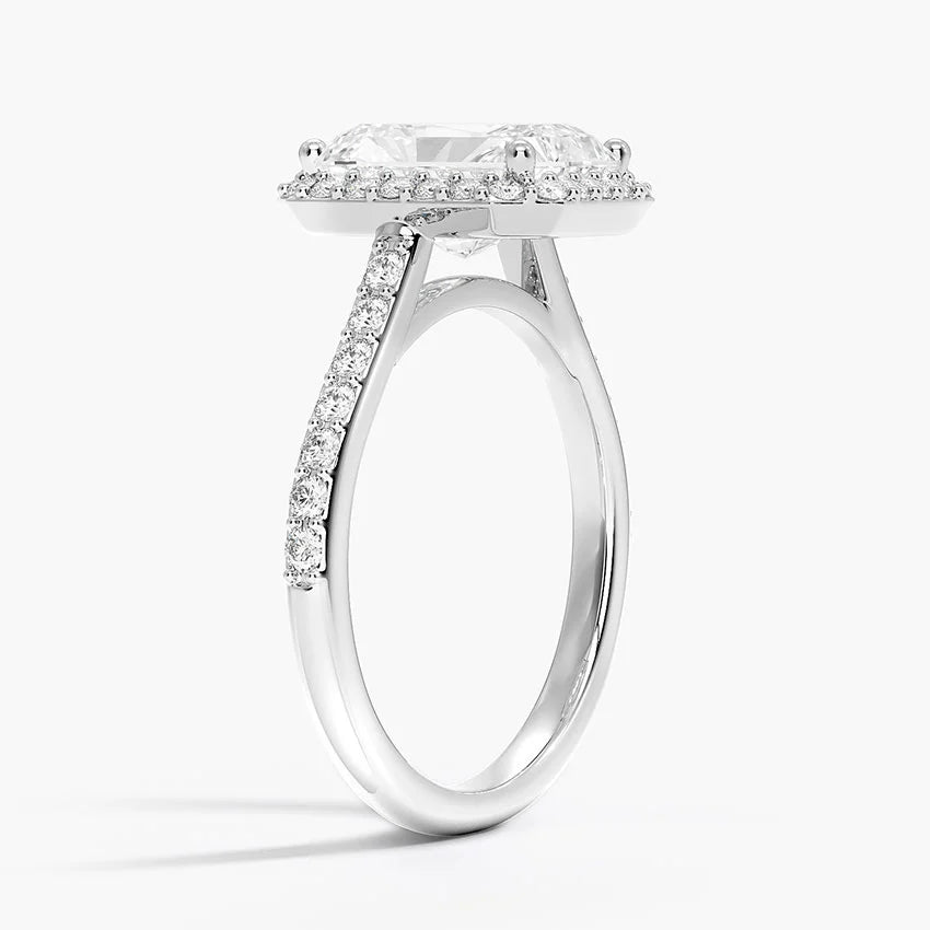 The Halo Radiant Diamond Ring