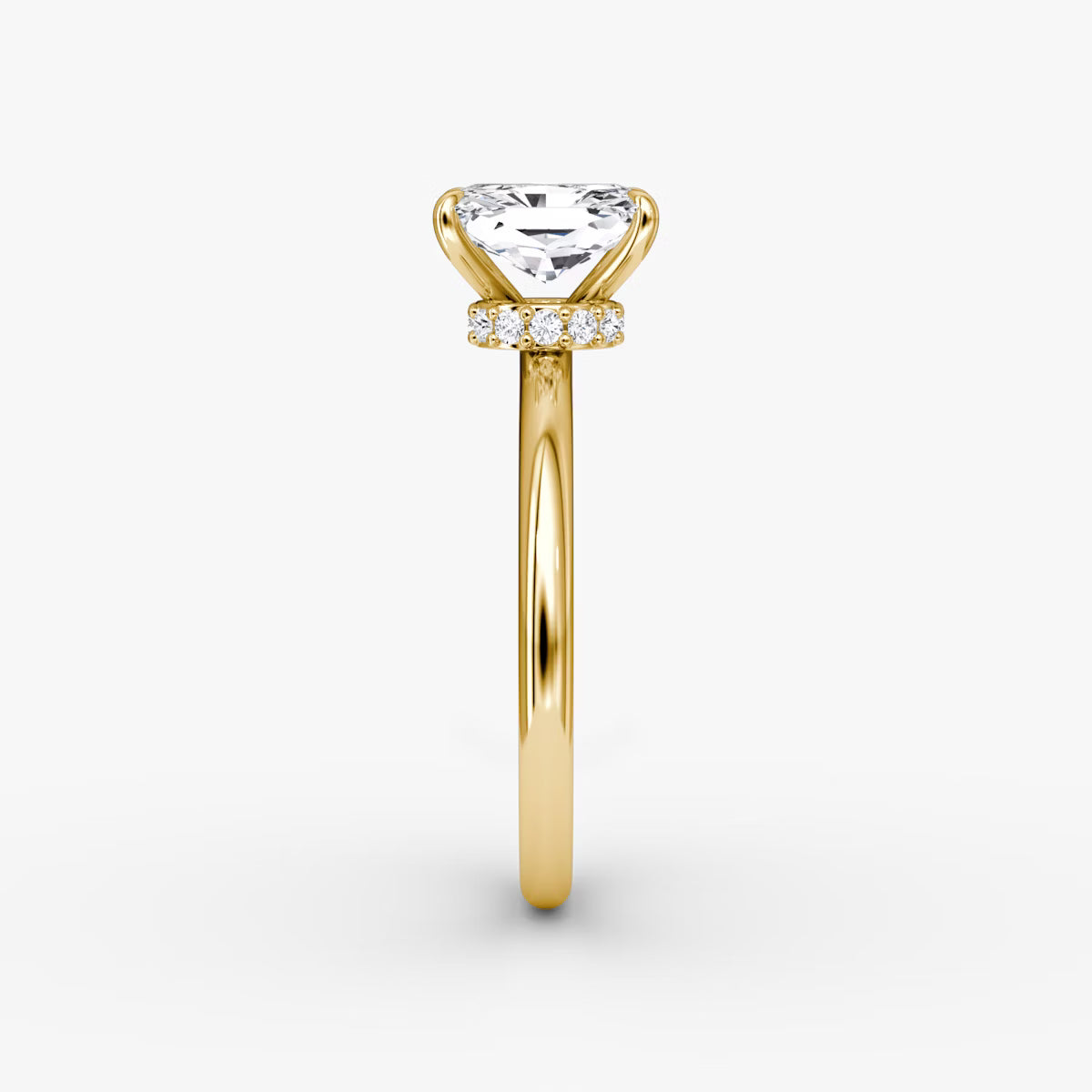 Radiant Secret Halo Diamond Ring