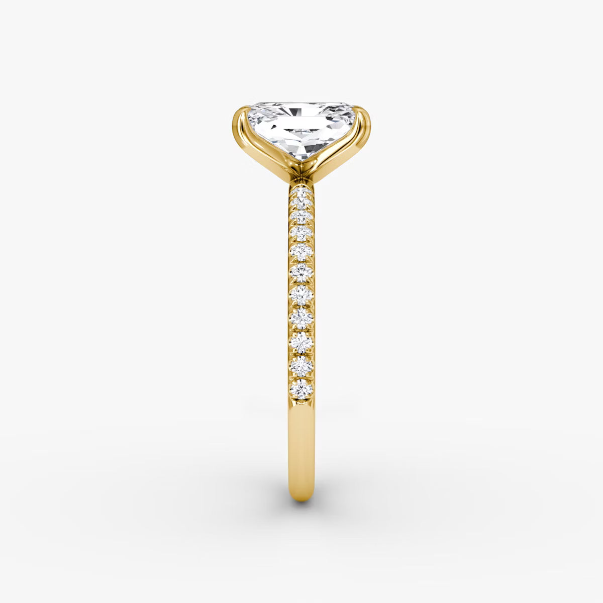 The Classic Radiant Diamond Pavé Ring