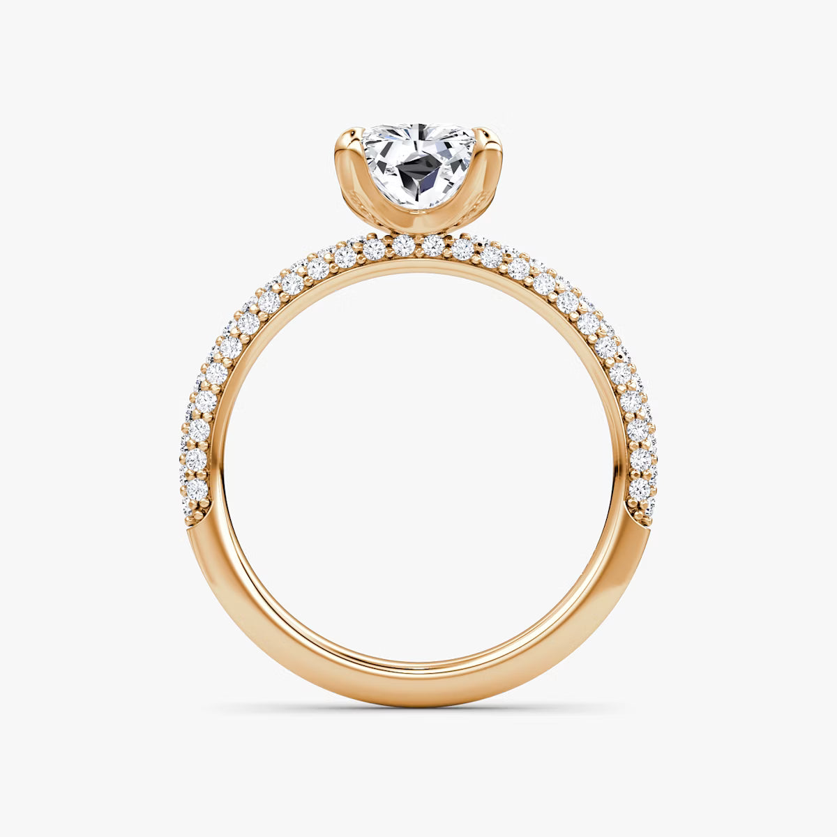 The Luxe Radiant Diamond Pavé Ring