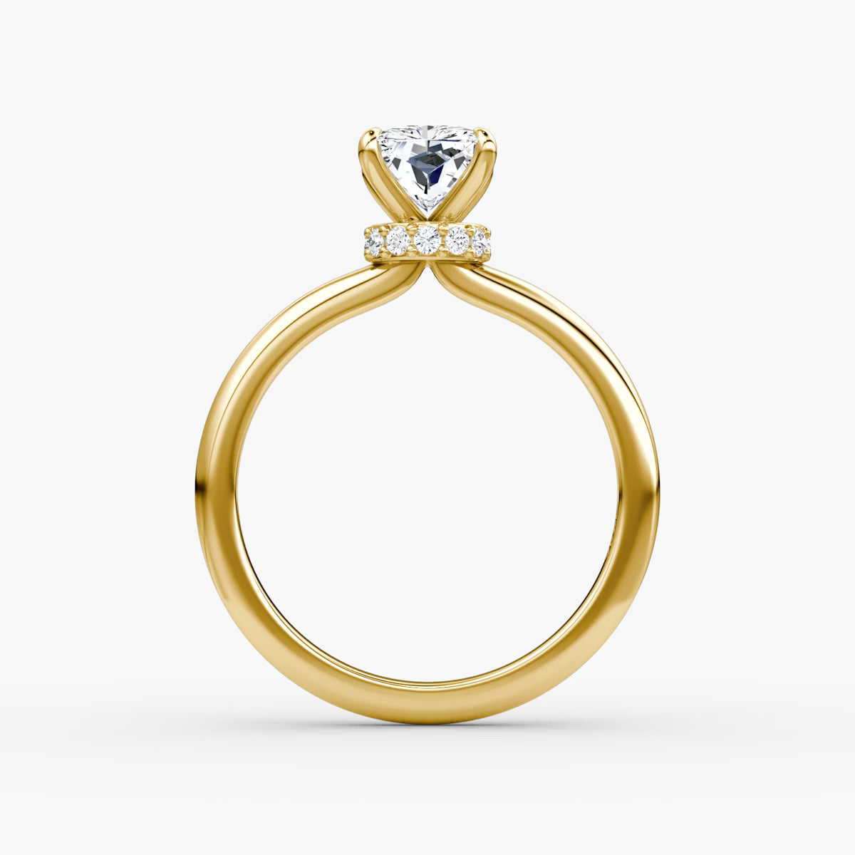 Radiant Secret Halo Diamond Ring