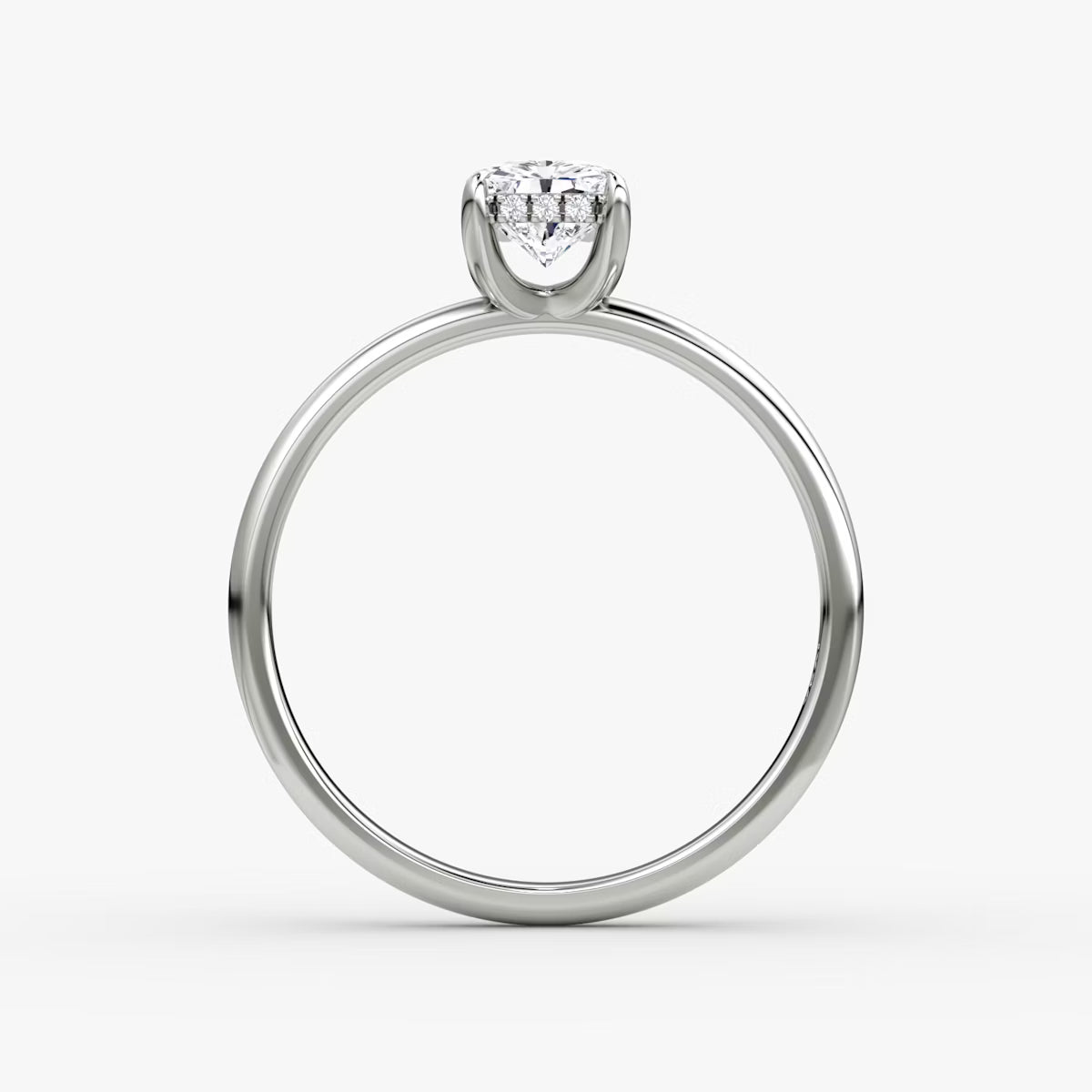 Radiant Hidden Halo Diamond Ring