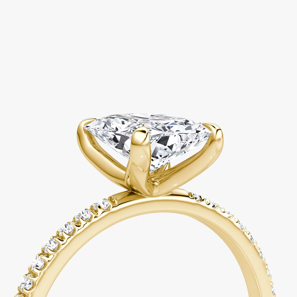The Classic Radiant Diamond Pavé Ring