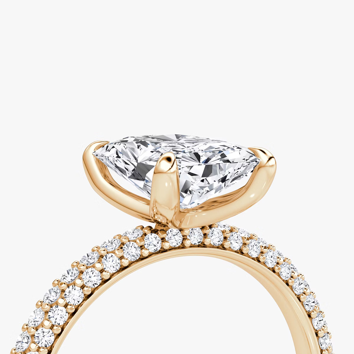 The Luxe Radiant Diamond Pavé Ring