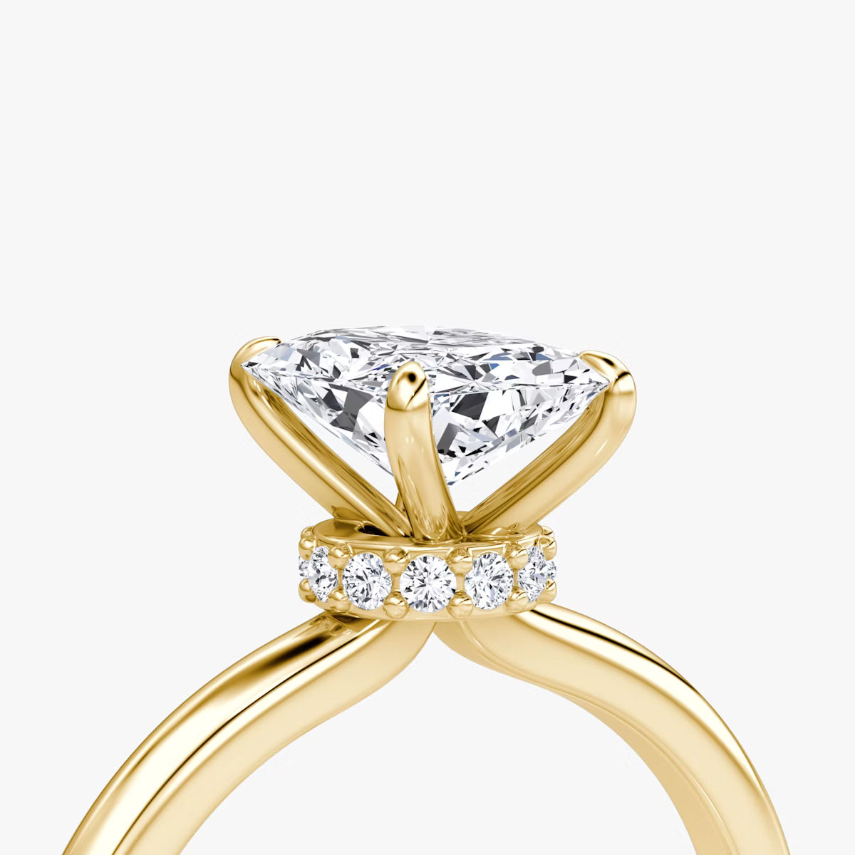 Radiant Secret Halo Diamond Ring