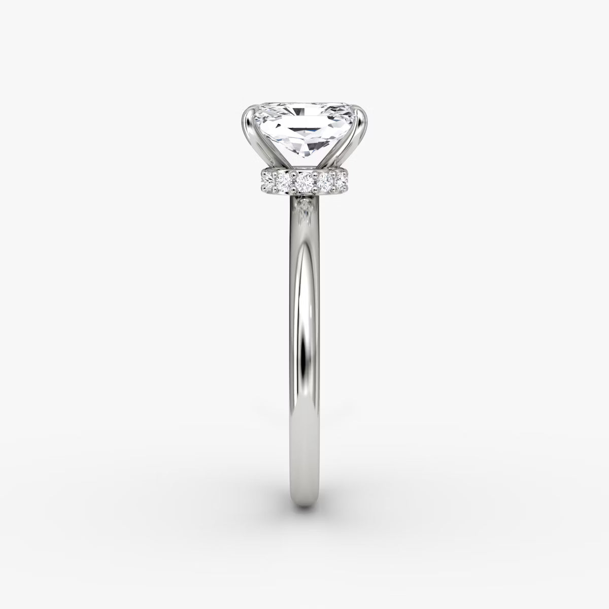 Radiant Secret Halo Diamond Ring