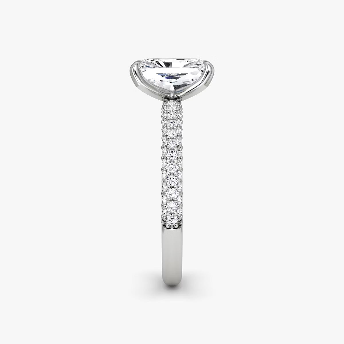 The Luxe Radiant Diamond Pavé Ring