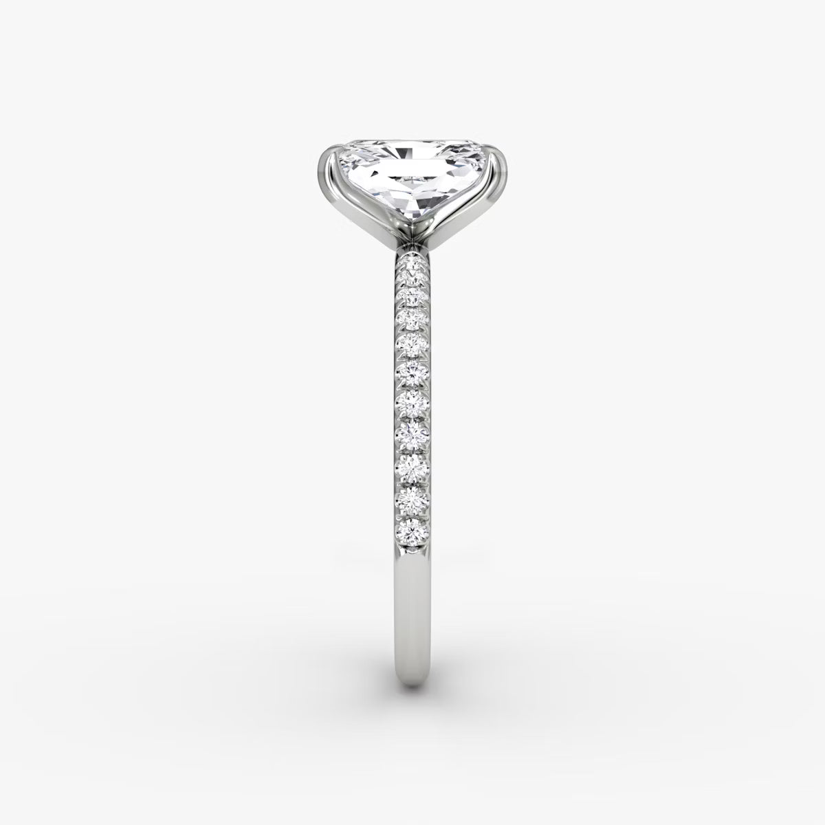 The Classic Radiant Diamond Pavé Ring