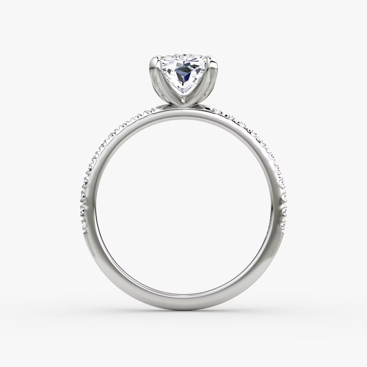 The Classic Radiant Diamond Pavé Ring