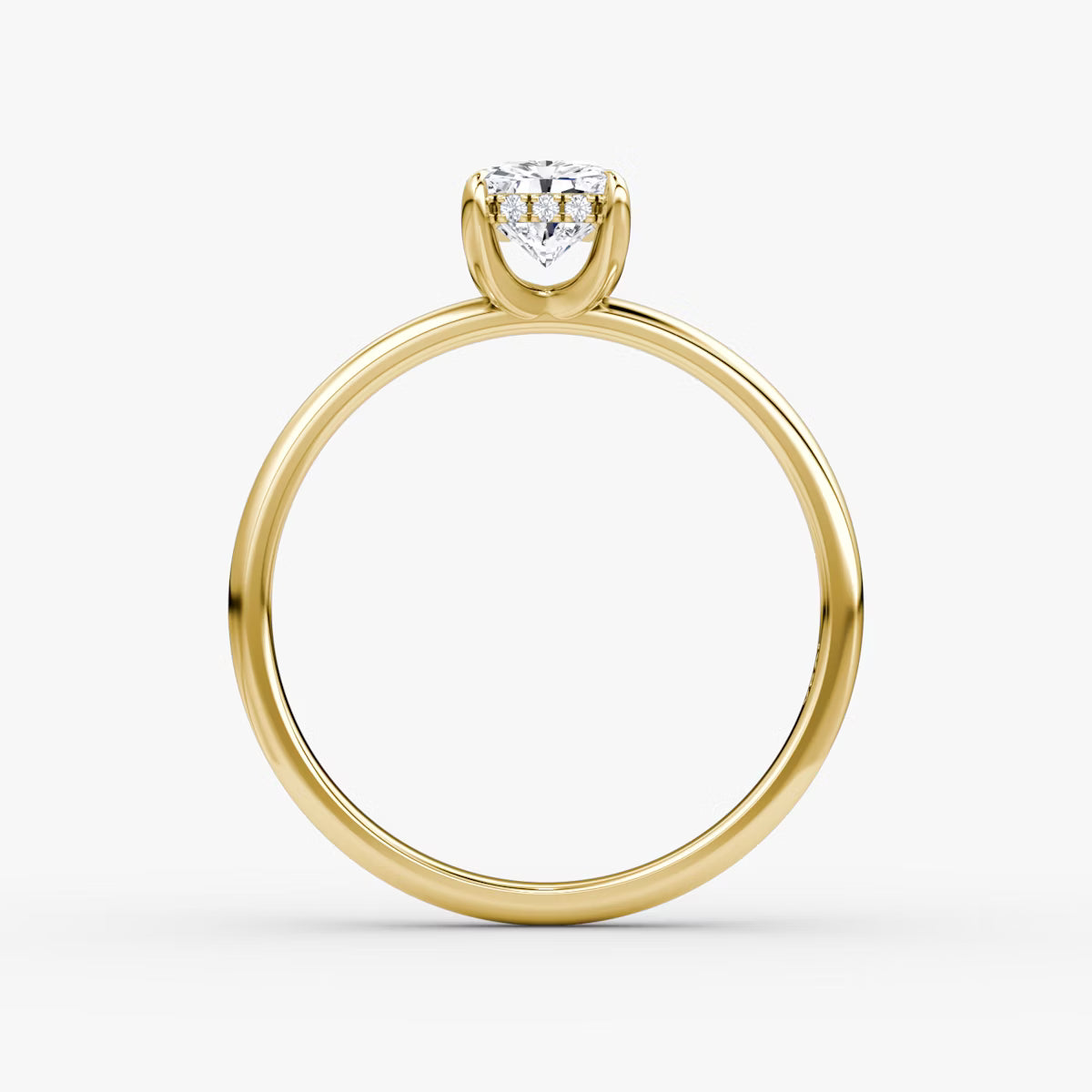 Radiant Hidden Halo Diamond Ring