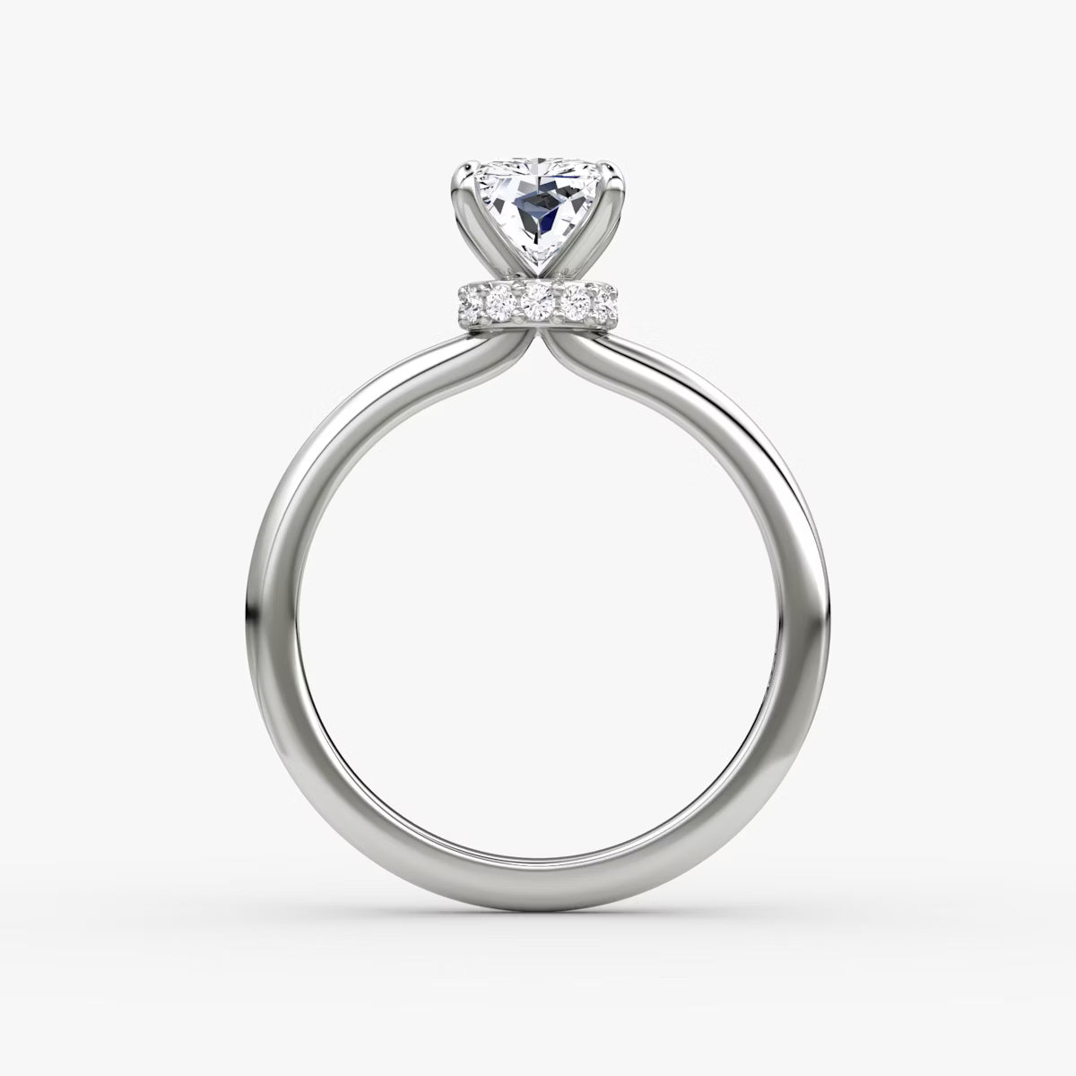 Radiant Secret Halo Diamond Ring