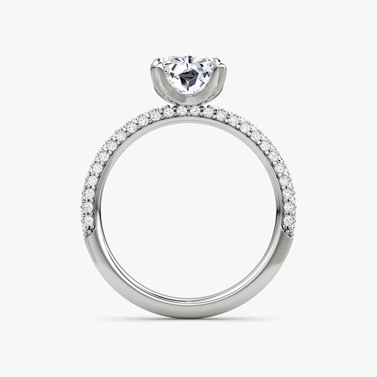 The Luxe Radiant Diamond Pavé Ring