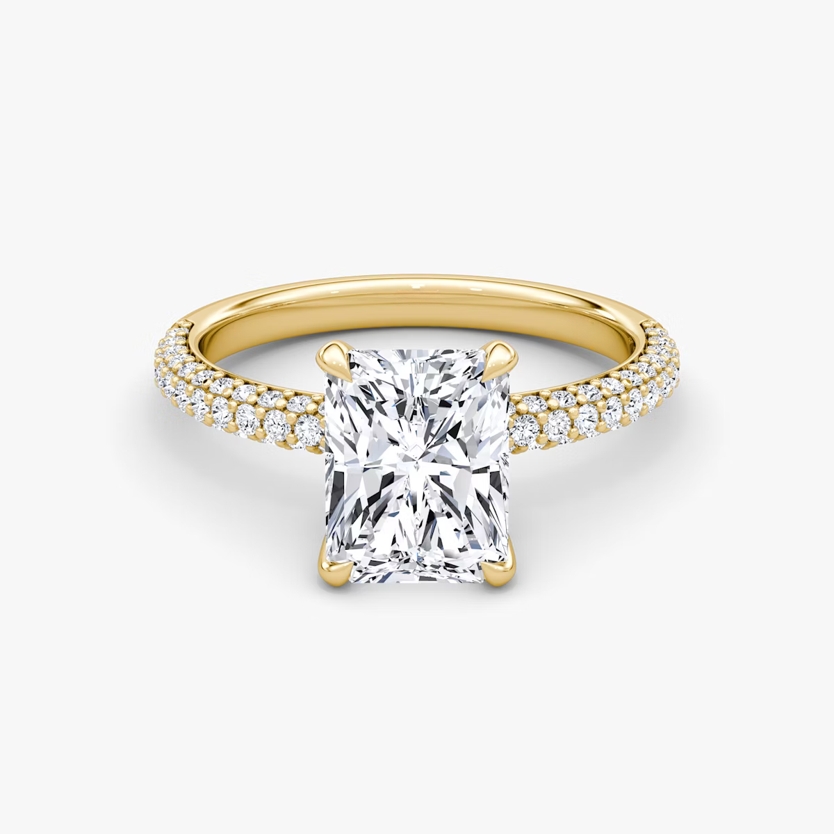 The Luxe Radiant Diamond Pavé Ring