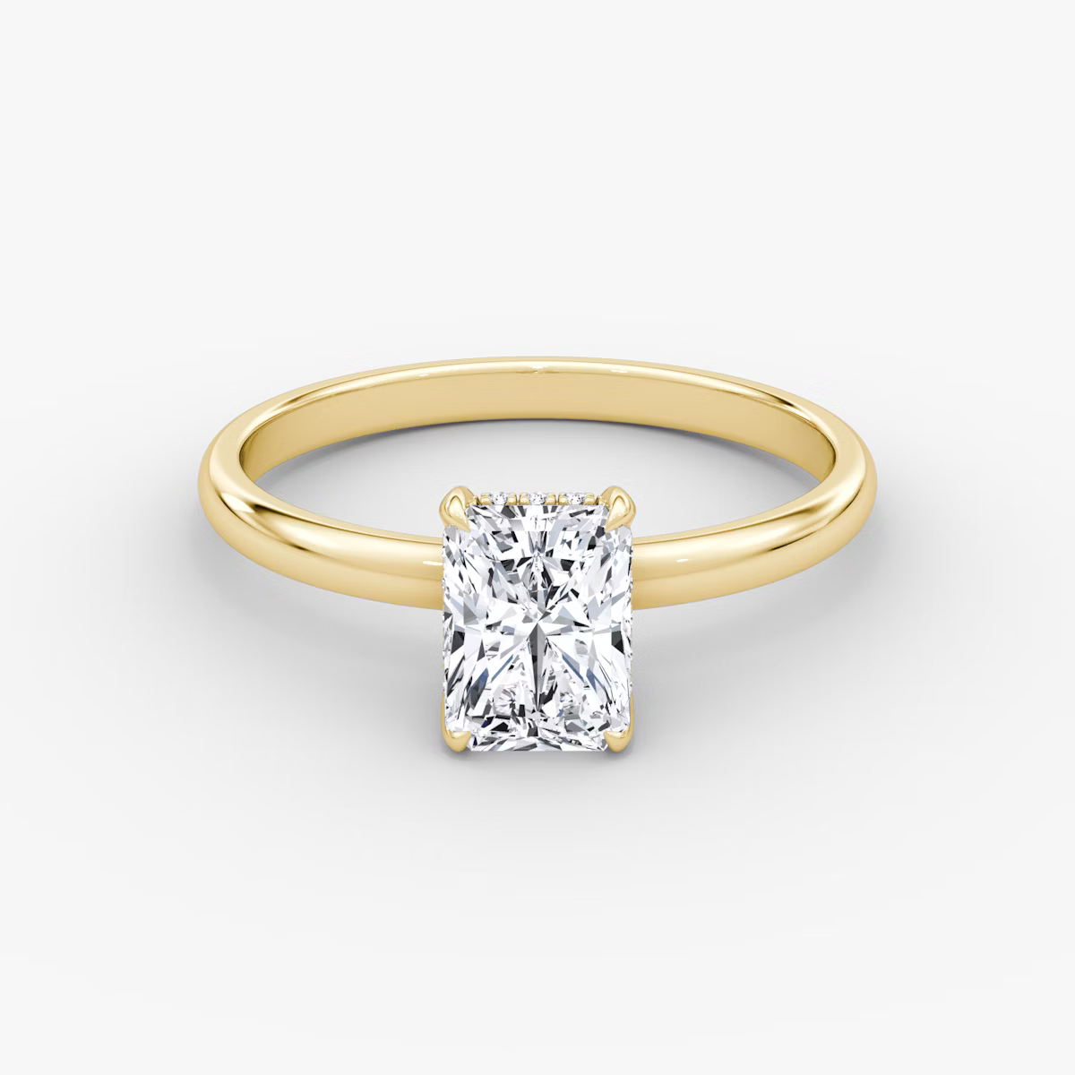 Radiant Secret Halo Diamond Ring