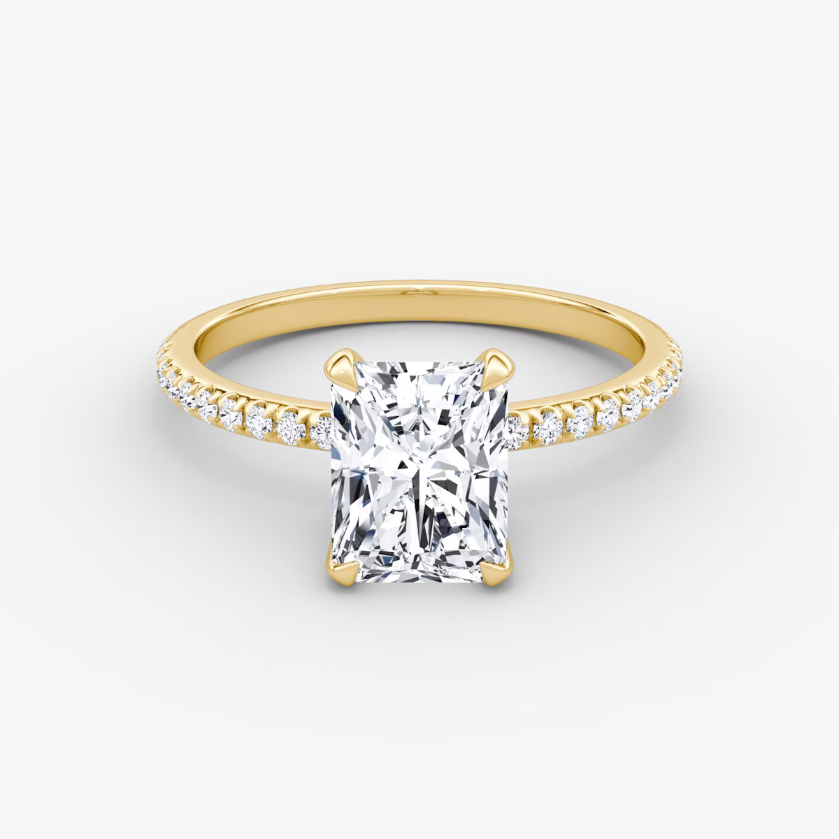 The Classic Radiant Diamond Pavé Ring
