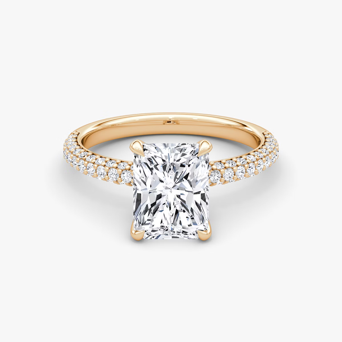 The Luxe Radiant Diamond Pavé Ring