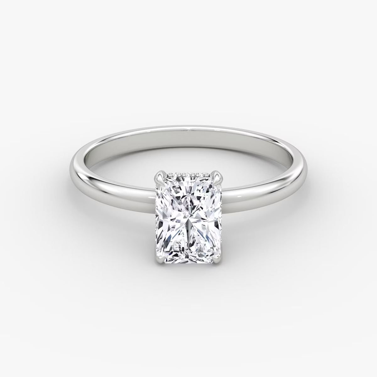 Radiant Secret Halo Diamond Ring