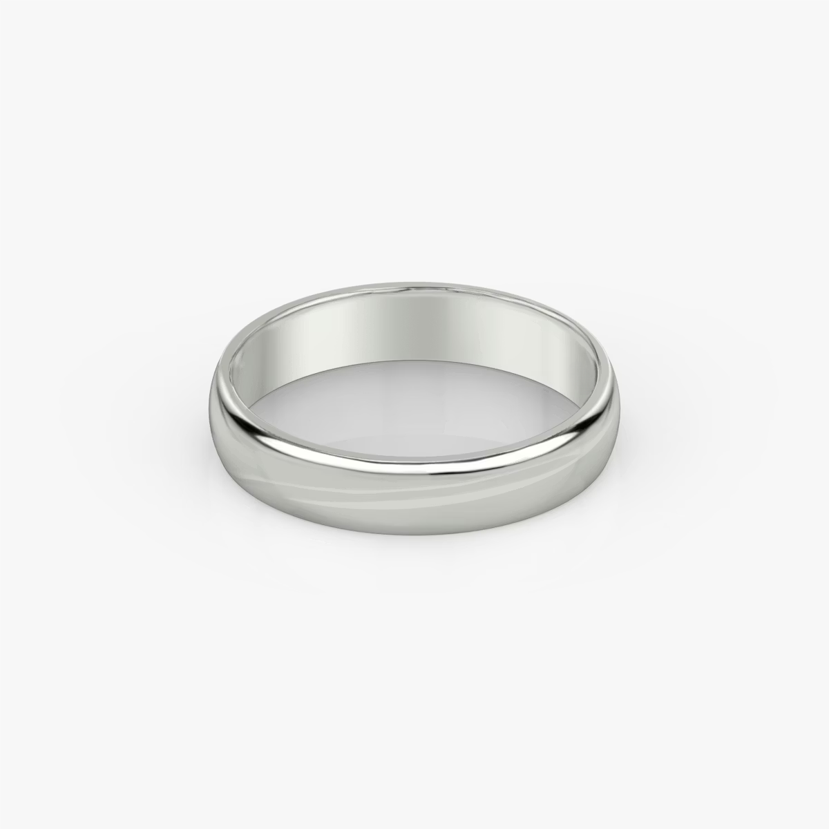 The Round Band in Platinum 4.5mm