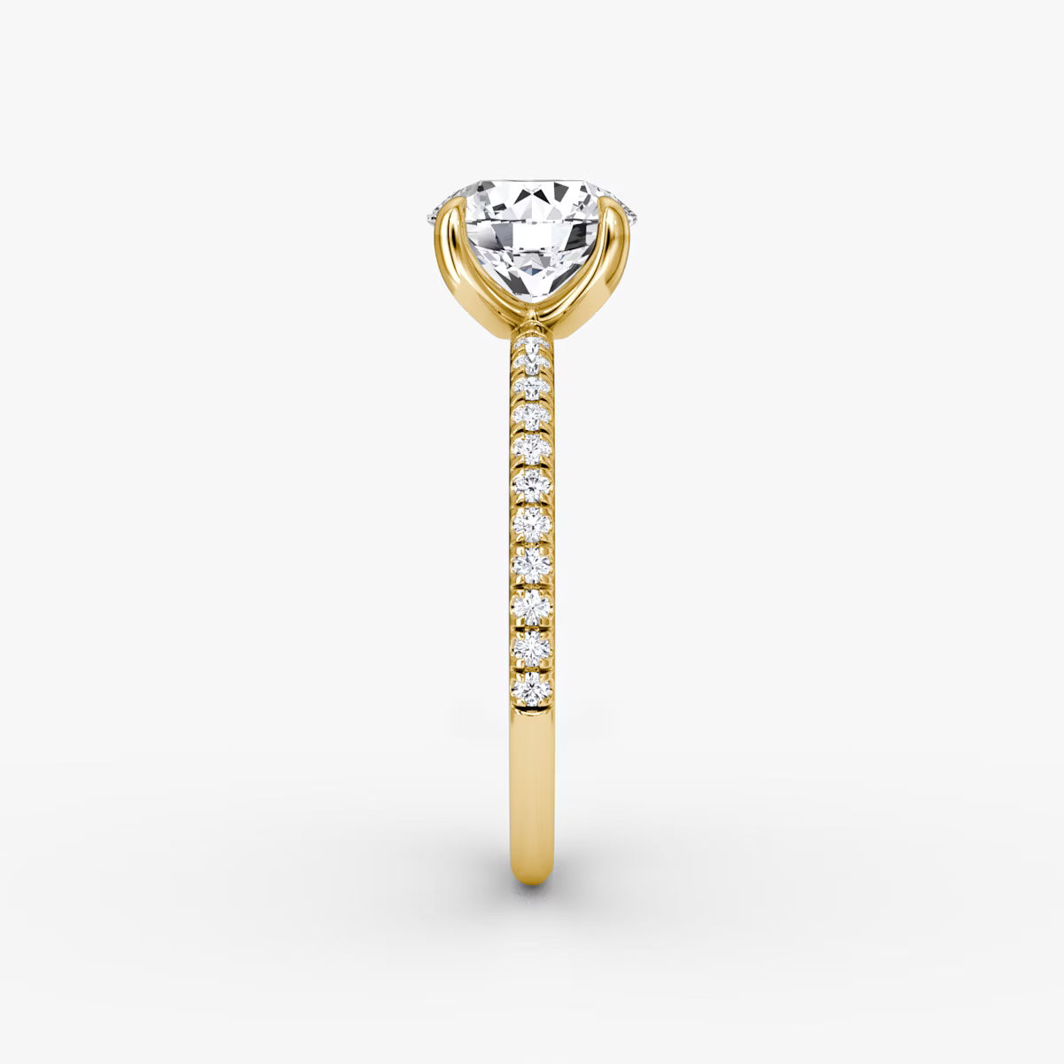 The Classic Round Diamond Pavé Ring