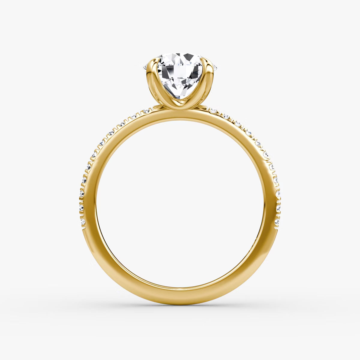 The Classic Round Diamond Pavé Ring