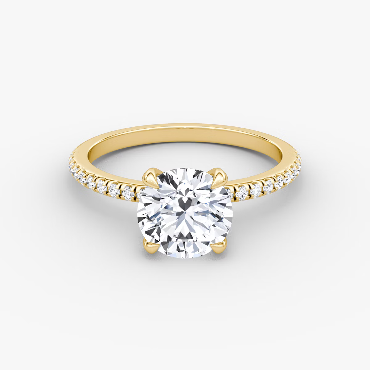 The Classic Round Diamond Pavé Ring
