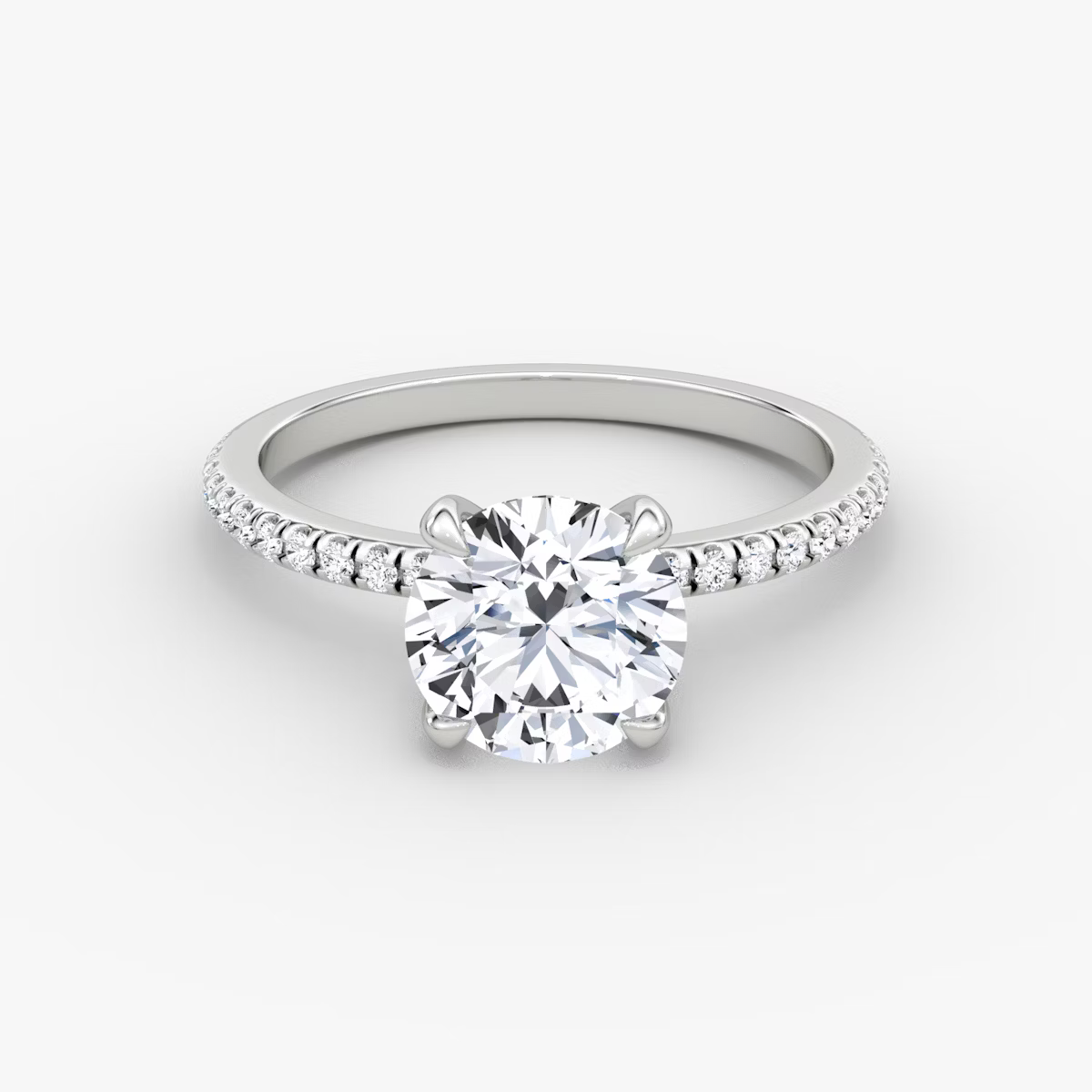 The Classic Round Diamond Pavé Ring