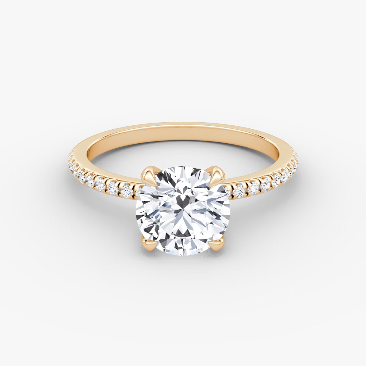 The Classic Round Diamond Pavé Ring