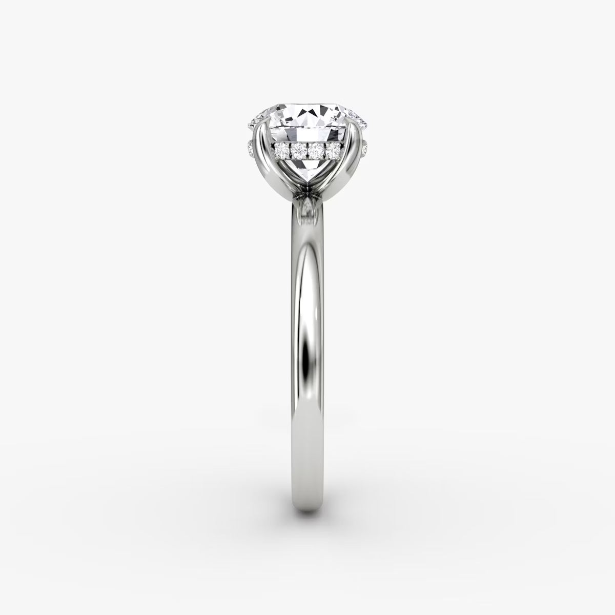 Round Hidden Halo Diamond Ring